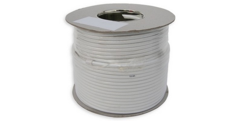 SAC 100m RG6 Aerial & Satellite Coaxial Cable White