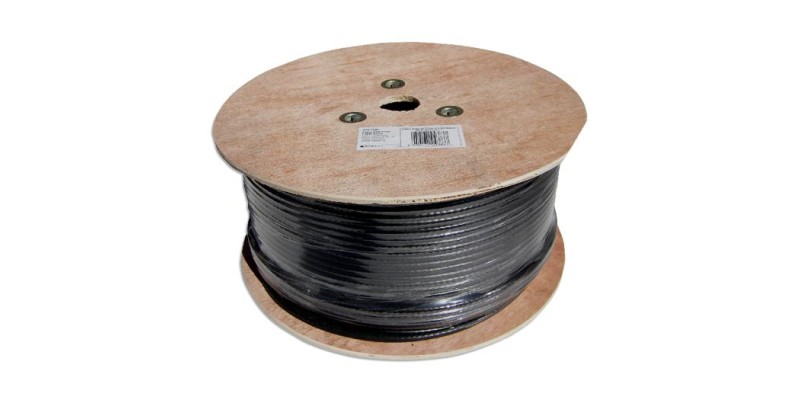 Antiference 250m RG6 Aerial & Satellite Coaxial Cable Black
