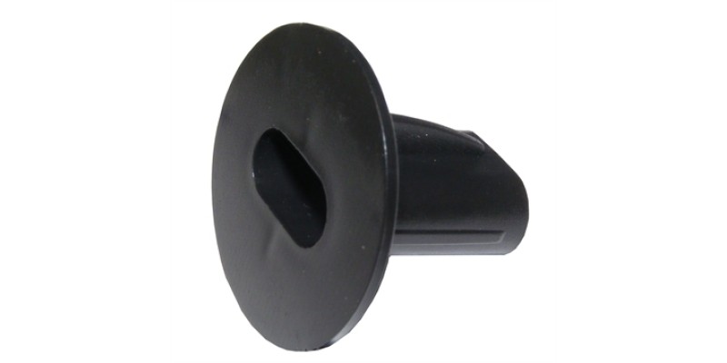 Pack of 50 Black Twin / Double Cable Entry Hole Tidy Grommet Bushing
