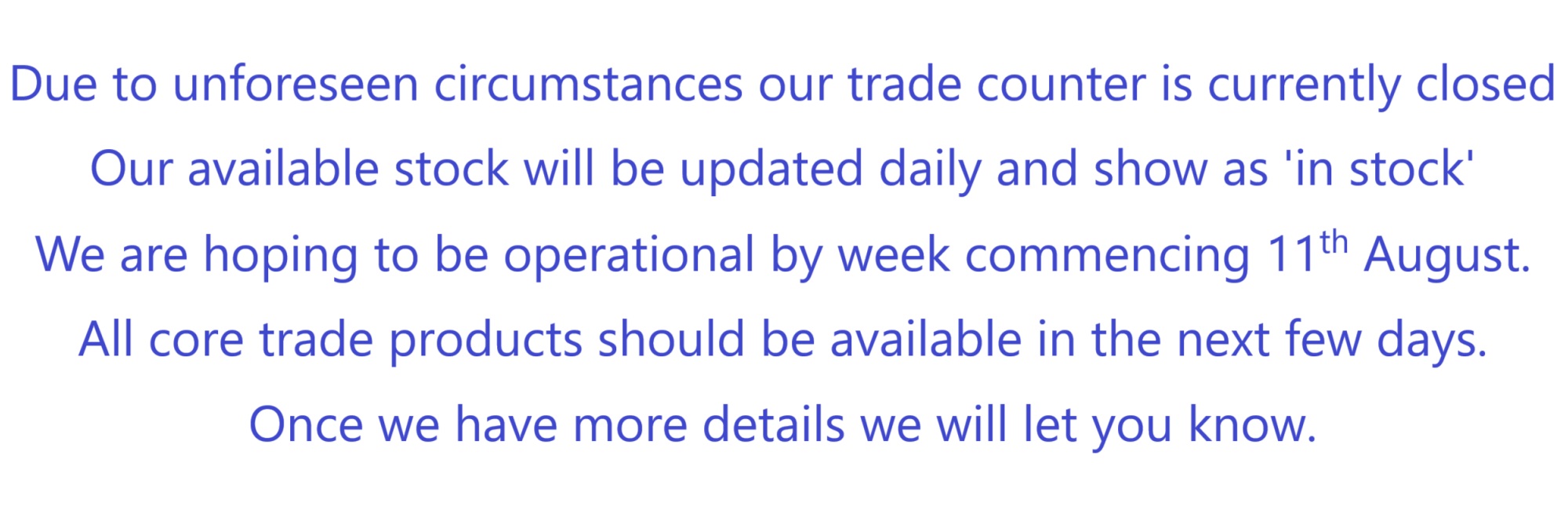 05 August Update