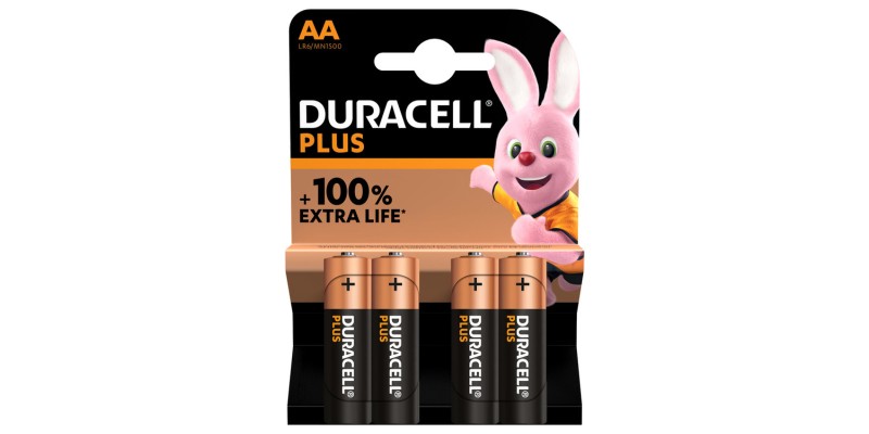 Duracell Plus Power AA Battery - Pack of 4