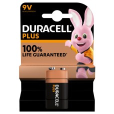 Duracell Plus Power 9v PP3 Battery - Pack of 1