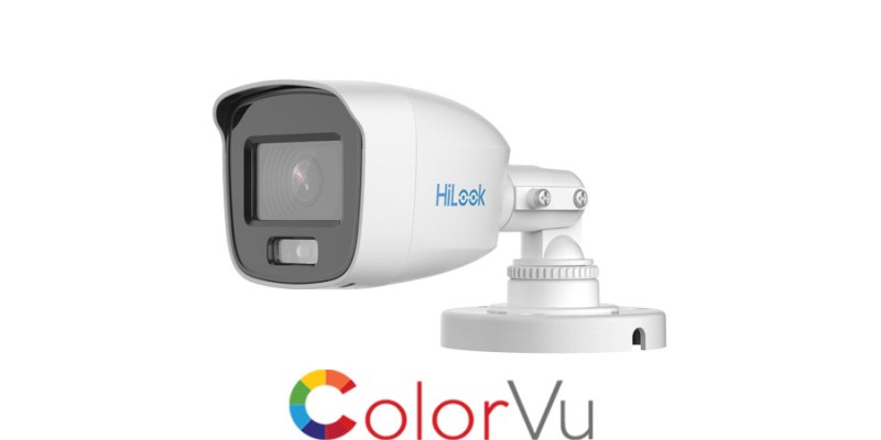 HiLook 3K ColorVu Mini Bullet CCTV Security Camera with Built in Microphone 2.8mm Lens White THC-B159-MS(2.8mm)