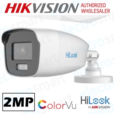 HiLook 2MP ColorVu Bullet CCTV Security Camera 3.6mm Lens White THC-B229-M