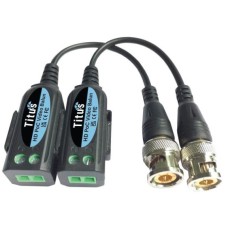 Titus Passive HD Balun with PoC Support for CVI / TVI / AHD Cat5e / Cat6 to BNC