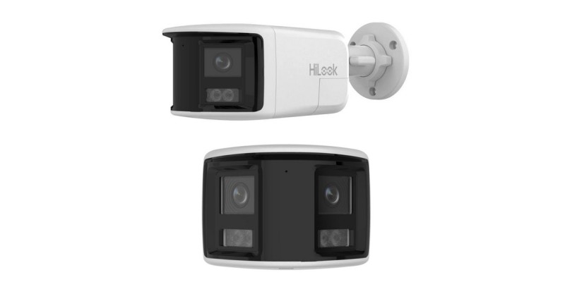 HiLook 6MP Dual Lens Stitched Wide Angle Smart Hybrid Light Fixed Bullet Network Camera 2.8mm Lens White IPC-B460HAD-LUF/SL(2.8mm)