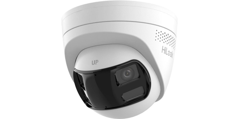 HiLook 6MP Dual Lens Stitched Wide Angle Smart Hybrid Light Fixed Turret Network Camera 2.8mm Lens White IPC-T260HAD-LUF/SL(2.8mm)