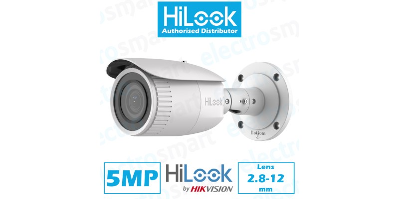 HiLook 5MP Bullet Network IP PoE CCTV Security Camera Varifocal Lens White IPC-B650H-Z(2.8-12mm)(C)