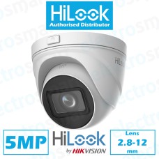 HiLook 5MP Turret Network IP PoE CCTV Security Camera Varifocal Lens White IPC-T651H-Z(2.8-12mm)(C)