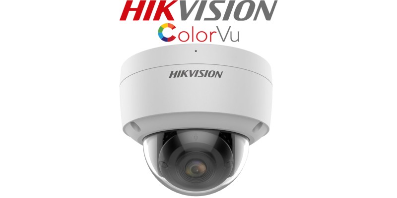 Hikvision DS-2CD2147G2-SU(2.8mm)(C) 4MP ColorVu Fixed Dome Vandal IP Network Camera 2.8mm Lens White