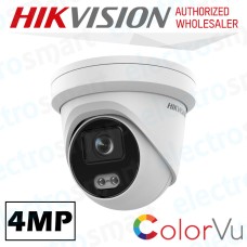 Hikvision DS-2CD2347G2-LU(2.8mm)(C) 4MP ColorVu Fixed Turret Network Camera 2.8mm Lens White