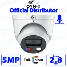OYN-X 5MP White IP CCTV Network PoE Turret Camera Full Colour Active Deterrent