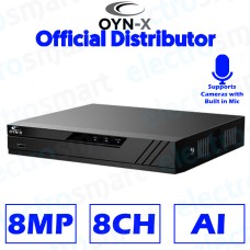 OYN-X EAG-NVR-4K-2AI-8 8 Channel up to 8MP NVR Supports AI