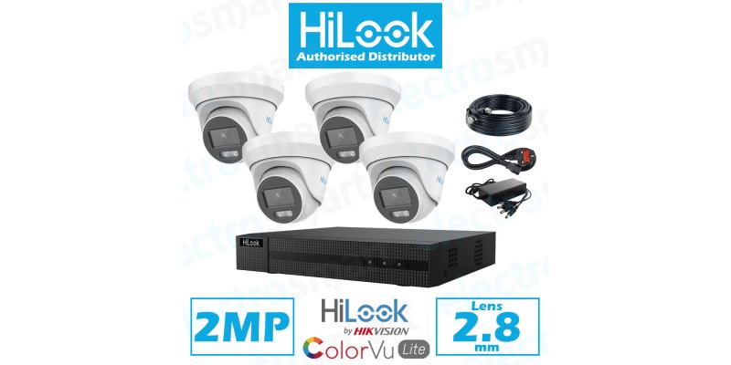 HiLook 2MP Turret ColorVu 4 CCTV Camera Kit Kit - Build Your Own Kit