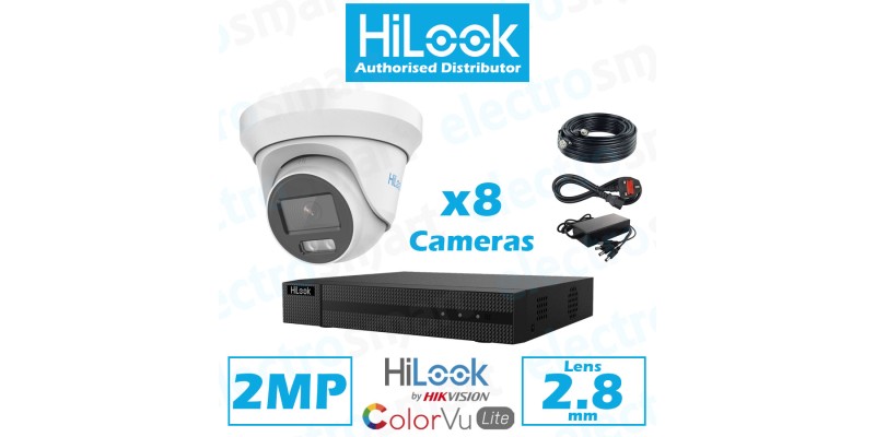 HiLook 2MP Turret ColorVu 8 CCTV Camera Kit Kit - Build Your Own Kit