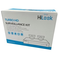 HiLook 2 x 5MP Camera HD Turret CCTV Kit includes 1TB DVR Power Supply and Cables TK-2145TH-MM