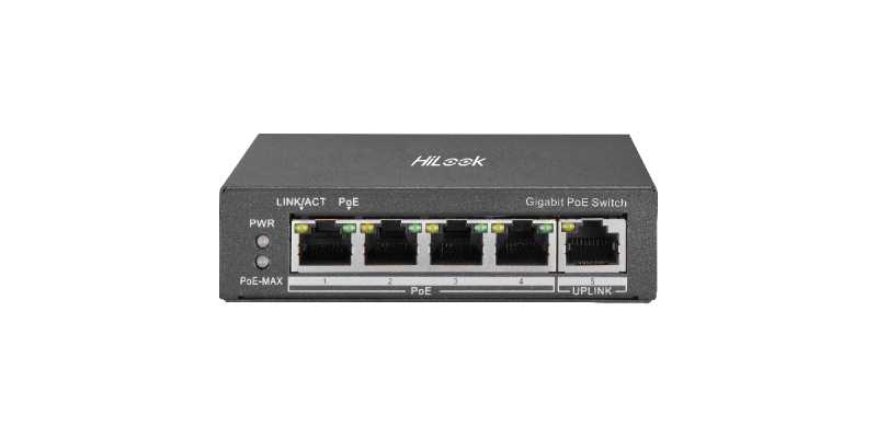 HiLook 4 Port Gigabit PoE Network Switch NS-0505P-35