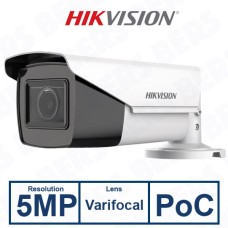 Hikvision DS-2CE19H0T-IT3ZE(2.7-13.5)(C) 5MP PoC Motorized Varifocal Bullet Camera 2.7-13.5mm Lens White