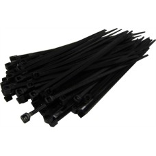 SAC Bag of 100 Black Cable Ties 2.5mm x 100mm