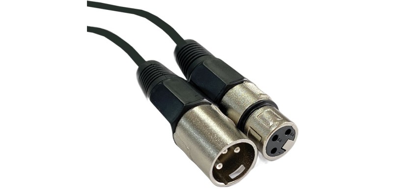 electrosmart 1.5m DMX Light Lighting Cable - Flexible Shielded Cable - 3 Pin XLR Male Plug to XLR Female Socket for DJ Disco Light Effects