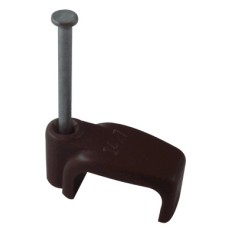 100 x Black 13mm x 6mm Flat Cable Clips