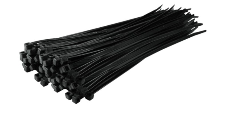 100 x Cable Tie Wraps 300mm x 4.8mm Black