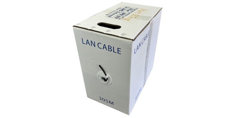 Part King 305m CAT5e Copper External Black Outdoor or Indoor Use UTP 4 Pair Ethernet Network Cable