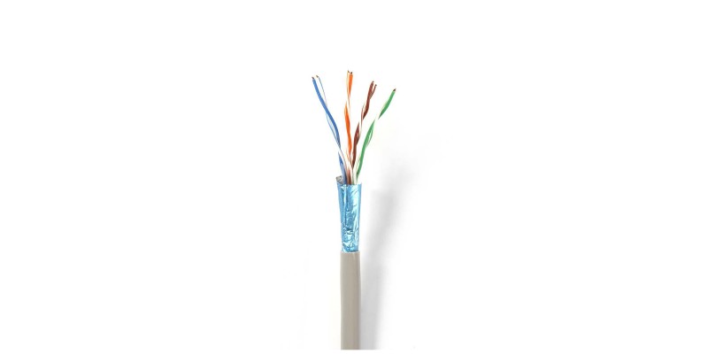 Nedis 100m Cat6 Copper Ethernet Network Cable UTP PVC Grey