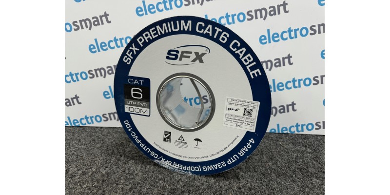 SFX 100m Cat6 Copper Ethernet Network Cable UTP PVC Grey