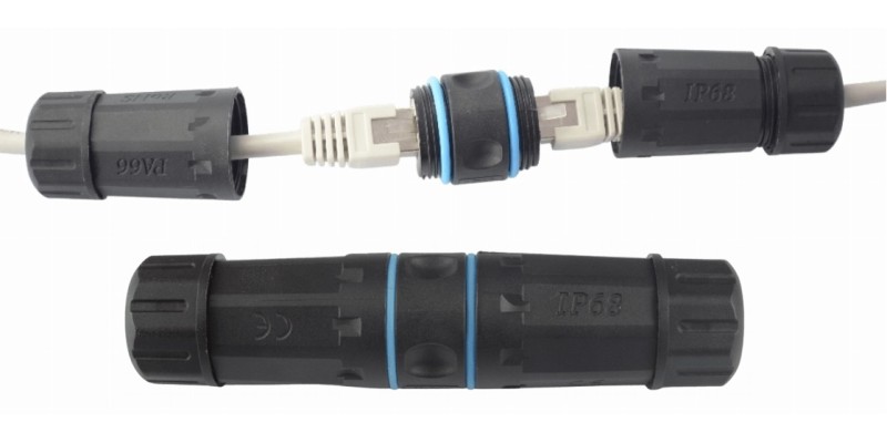 External Waterproof IP68 Rated RJ45 Coupler for Joining 2 x Cat5e / CAT6 Ethernet Cables