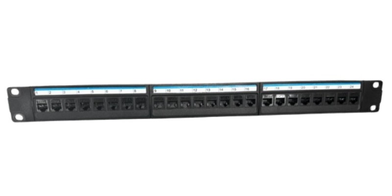 Blake 19" 1U UTP CAT6 Patch Panel 24 Ports Back to Back Patch Panel