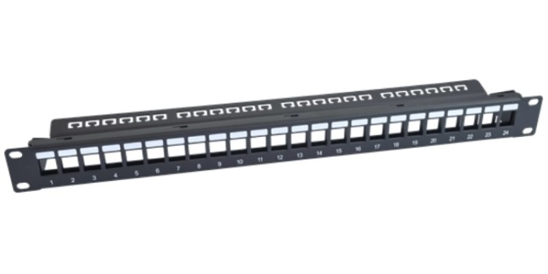 Blake Multimedia Patch Panel 1U 24 Port Keystone