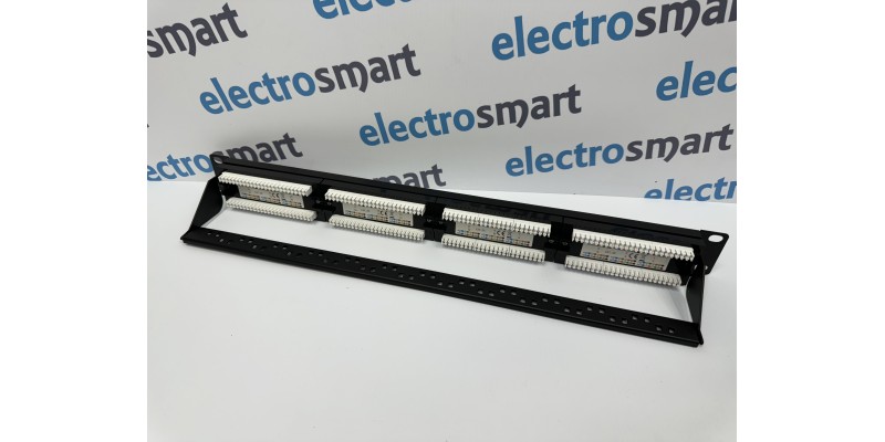 Part King 24 Port 1U CAT5e Krone and 110 Dual IDC UTP Patch Panel for 19" Network Data Cabinet