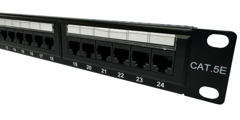 Part King 24 Port 1U CAT5e Krone and 110 Dual IDC UTP Patch Panel for 19" Network Data Cabinet