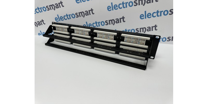 Part King 48 Port 2U CAT5e Krone and 110 Dual IDC UTP Patch Panel for 19" Network Data Cabinet