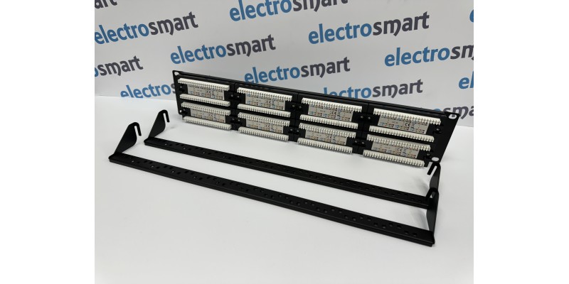 Part King 48 Port 2U CAT5e Krone and 110 Dual IDC UTP Patch Panel for 19" Network Data Cabinet