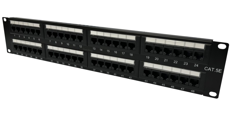 Part King 48 Port 2U CAT5e Krone and 110 Dual IDC UTP Patch Panel for 19" Network Data Cabinet