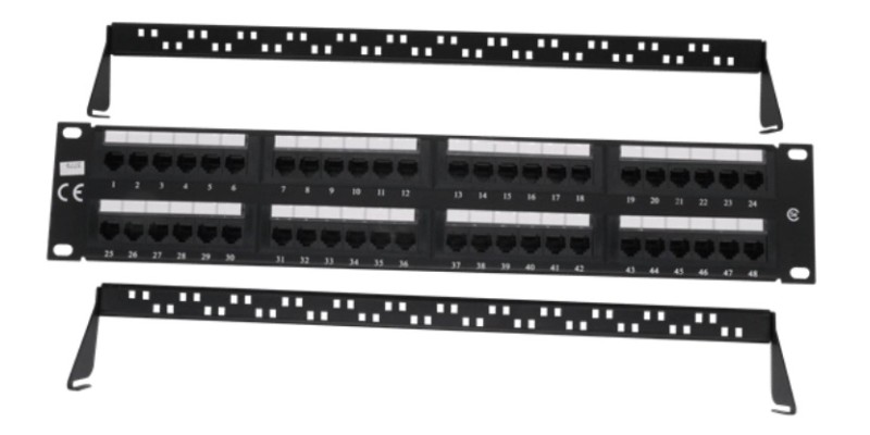 Blake 19" 2U UTP CAT5e 24 Port Patch Panel Krone and 110 Dual IDC