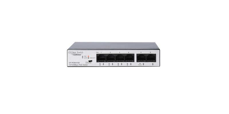 Antiference Clear Switch 4 port 10/100 Ethernet switch with PoE CF-POE4/100