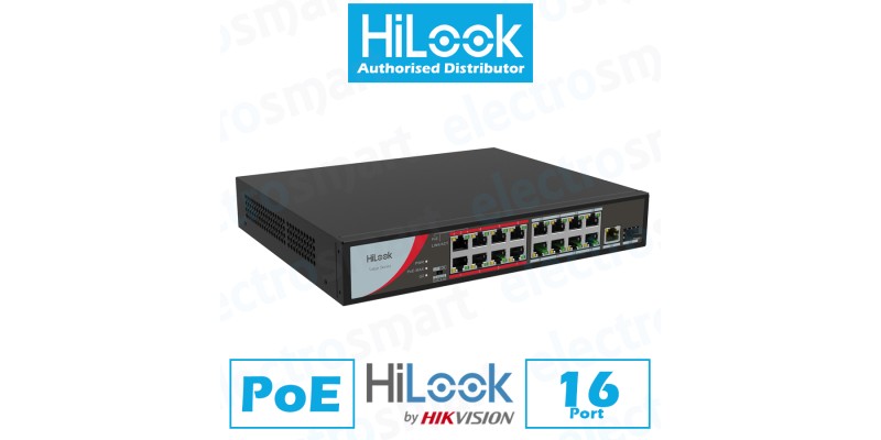 NS-0318P-130(B) HiLook By Hikvision 16 Port PoE Network Switch