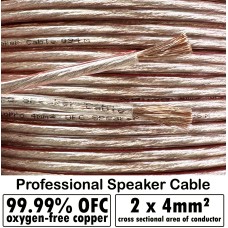 AudioPro 4mm2 Professional OFC Speaker Cable Copper Conductor HiFi Audio 12 AWG