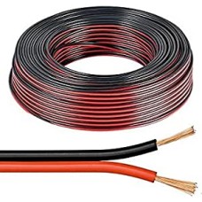 electrosmart Red/Black 2 x 0.50mm Speaker Cable Ideal for Car Audio & Home HiFi 