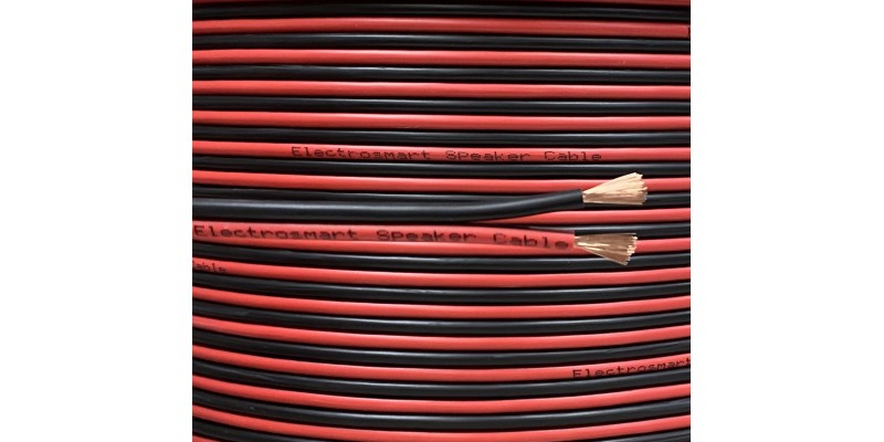 electrosmart Red/Black 14AWG Multi Strand Speaker Cable Wire for Home HiFi/Car Surround Sound Audio etc
