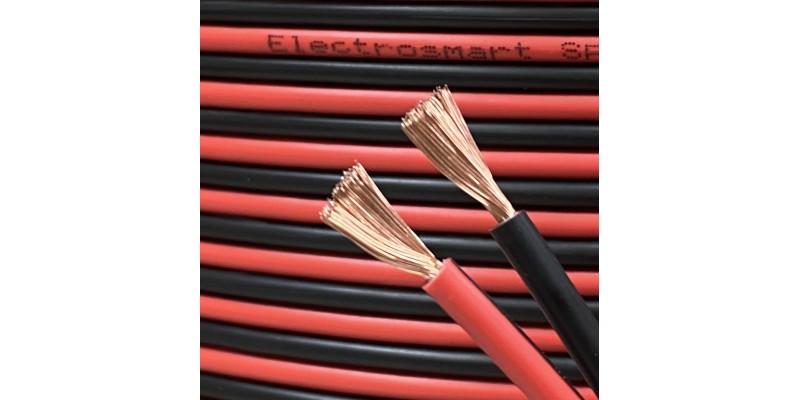 electrosmart Red/Black 14AWG Multi Strand Speaker Cable Wire for Home HiFi/Car Surround Sound Audio etc