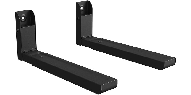 Part King Heavy Duty Black Universal Wall Mounting Shelf Bracket with Adjustable Arms 325-492mm