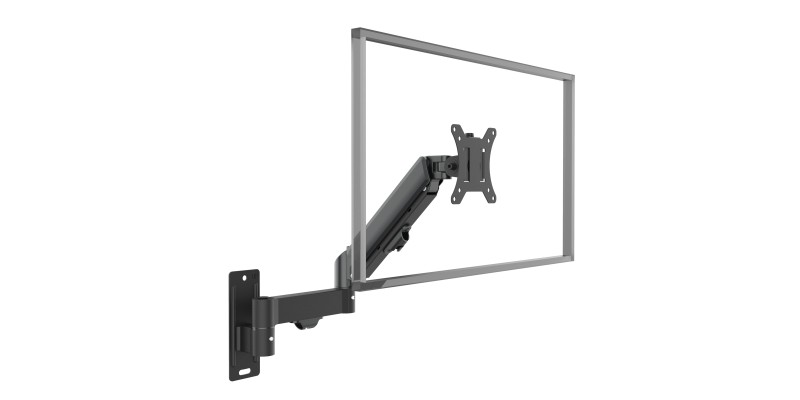 Beetronic Wall Mounted Gas Spring Monitor Arm 13 - 32" Computer Screen Height Adjustable