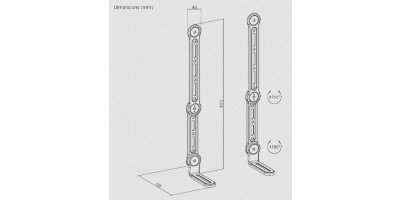 Part King Universal Soundbar Bracket Arm Mount Holder Speaker Shelf TV VESA