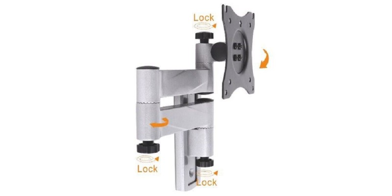 Part King TV Wall Mount Bracket 13" - 27" Full Motion with Lockable Arms Caravan