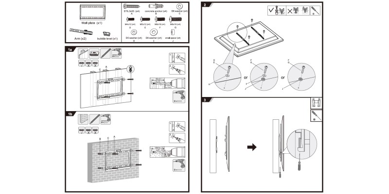 Part King Tilt TV Wall Mount Bracket 24" 27" 32" 40" 42" 43" LED TV VESA 200x100 200x200