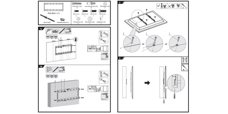 Part King TV Wall Mount Tilt Bracket 32" 40" 42" 43" 50" 55" 60" 65" LED TV VESA 300x200 300x300 400x200 400x300 400x400